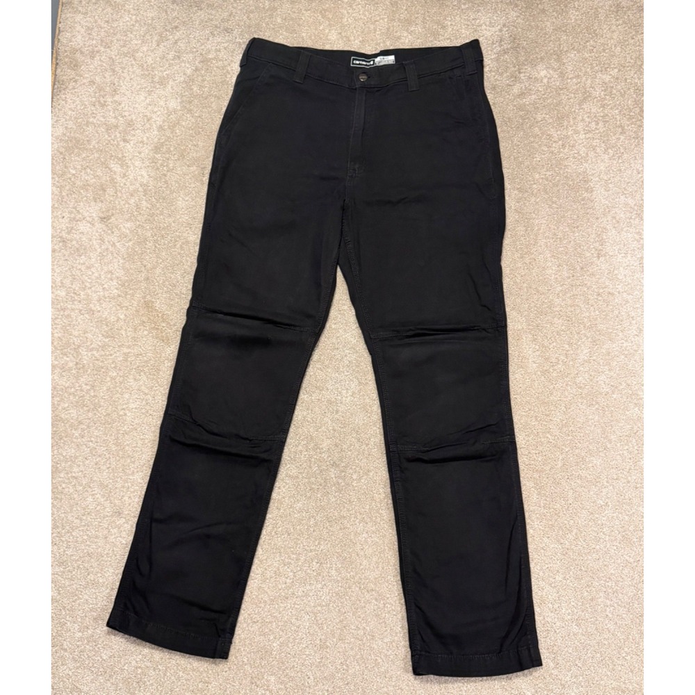 Carhartt Jeans Rugged Flex Ripstop Double Knee Mens 36x32 Black BN-2821-M